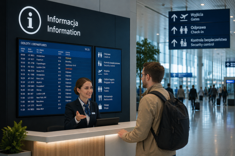 informacja lotniskowa Transcom System